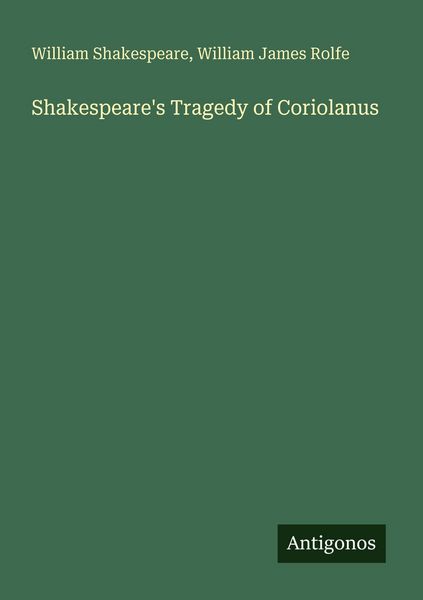 Produktbild: Shakespeare's Tragedy of Coriolanus