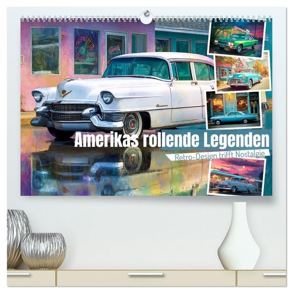 Produktbild: Amerikas rollende Legenden &ndash; Retro-Design trifft Nostalgie (hochwertiger Premium Wandkalender 2026 DIN A2 quer), Kunstdruck in Hochglanz
