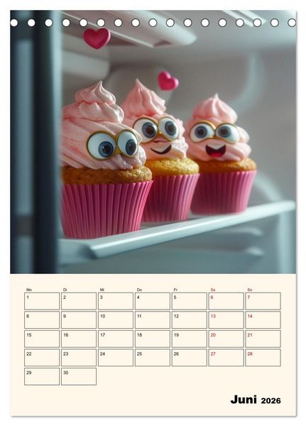 Produktbild: Nachts im K&uuml;hlschrank (Tischkalender 2026 DIN A5 hoch), CALVENDO Monatskalender