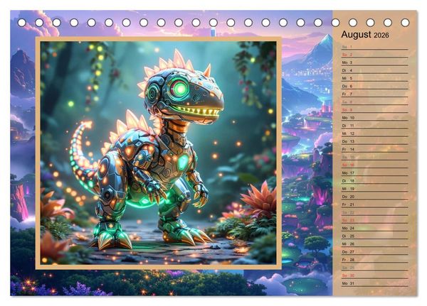 Produktbild: Zauberreich der Roboterwesen (Tischkalender 2026 DIN A5 quer), CALVENDO Monatskalender