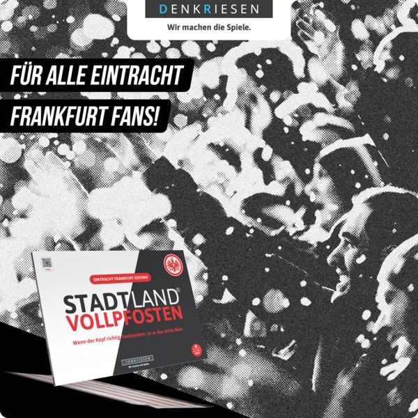 Produktbild: DENKRIESEN - STADT LAND VOLLPFOSTEN&reg; - Eintracht Frankfurt EDITION - "Wenn der Kopf richtig funktioniert, ist er das dritte Bein." - A4