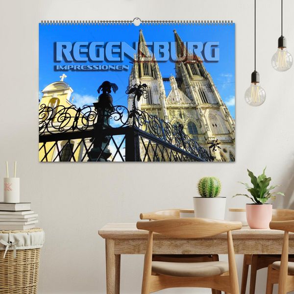 Produktbild: REGENSBURG - Impressionen (Wandkalender 2026 DIN A2 quer), CALVENDO Monatskalender
