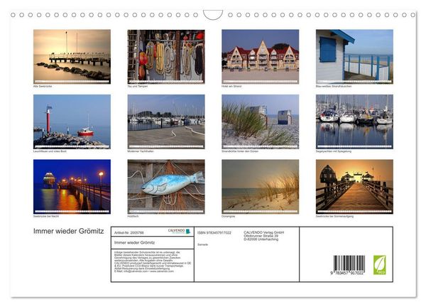 Produktbild: Immer wieder Gr&ouml;mitz (Wandkalender 2026 DIN A3 quer), CALVENDO Monatskalender