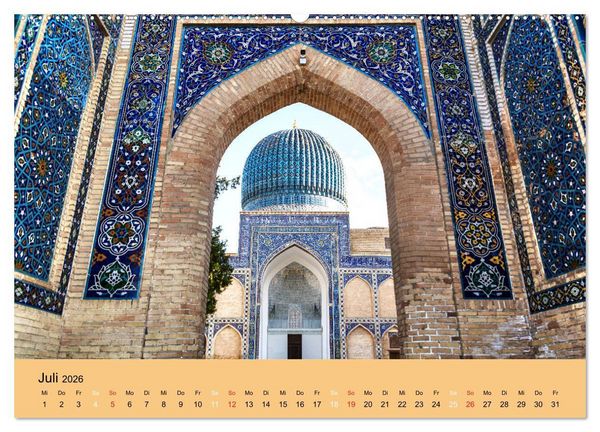 Produktbild: Uzbekistan - m&auml;rchenhafte Seidenstra&szlig;e (Wandkalender 2026 DIN A2 quer), CALVENDO Monatskalender