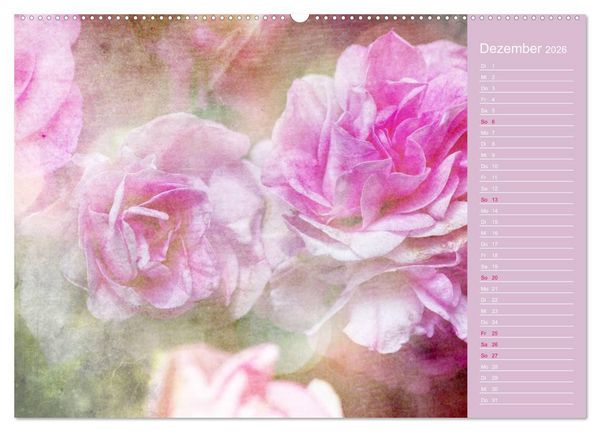 Produktbild: Romantische Rosen (hochwertiger Premium Wandkalender 2026 DIN A2 quer), Kunstdruck in Hochglanz