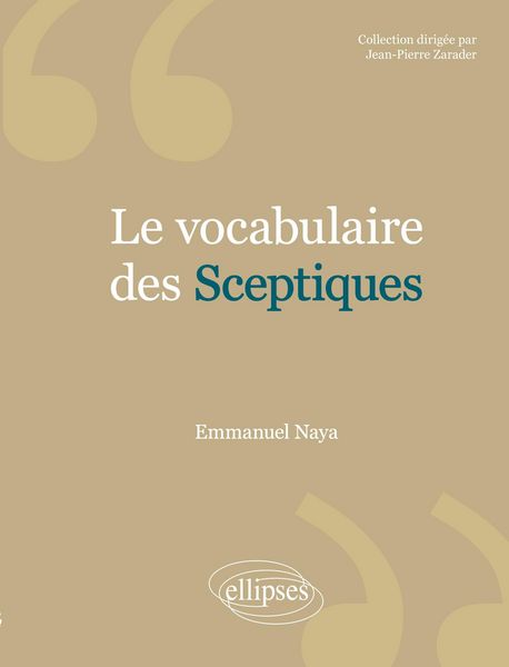 Produktbild: Vocabulaire des sceptiques (Le)