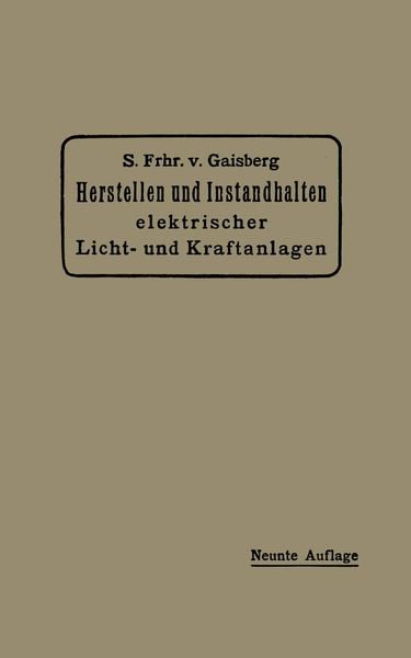 Produktbild: Herstellen und Instandhalten Elektrischer Licht- und Kraftanlagen