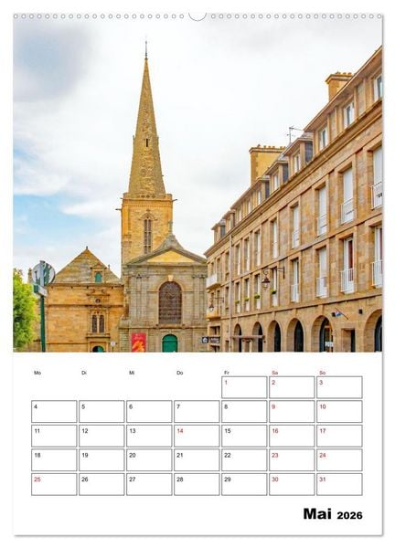 Produktbild: Saint Malo - Reiseplaner (hochwertiger Premium Wandkalender 2026 DIN A2 hoch), Kunstdruck in Hochglanz