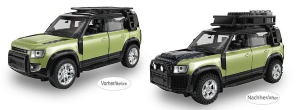 Produktbild: Land Rover Defender 110 Diecast 1:43 gr&uuml;n 2in1