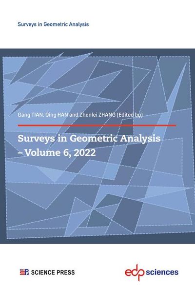 Produktbild: Surveys in Geometric Analysis - Volume 6, 2022
