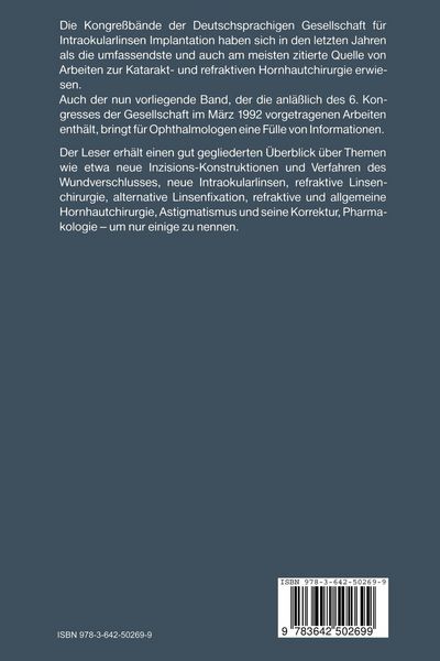 Produktbild: 6. Kongre&szlig; der Deutschsprachigen Gesellschaft f&uuml;r Intraokularlinsen Implantation