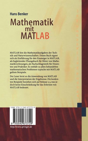 Produktbild: Mathematik mit MATLAB