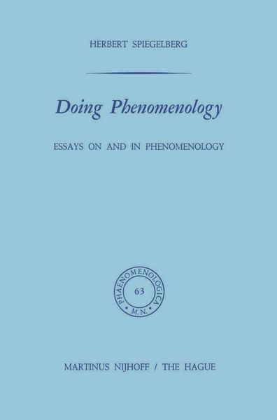 Produktbild: Doing Phenomenology