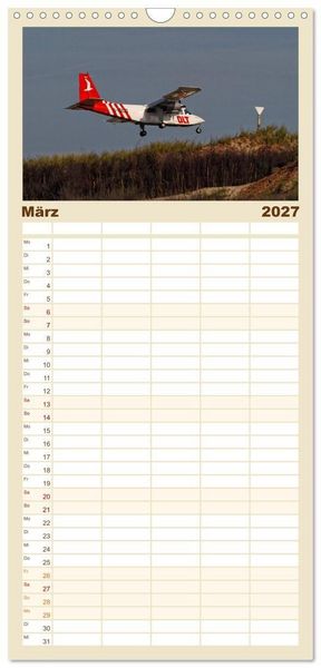 Produktbild: Familienplaner 2027 - Helgoland und die D&uuml;ne mit 5 Spalten (Wandkalender, 21 x 45 cm) CALVENDO