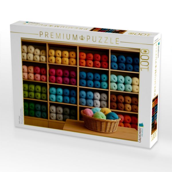 Produktbild: CALVENDO Puzzle Wolle im Regal | 1000 Teile Lege-Gr&ouml;&szlig;e 64x48cm Foto-Puzzle f&uuml;r gl&uuml;ckliche Stunden