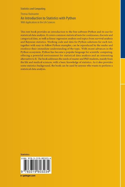 Produktbild: An Introduction to Statistics with Python