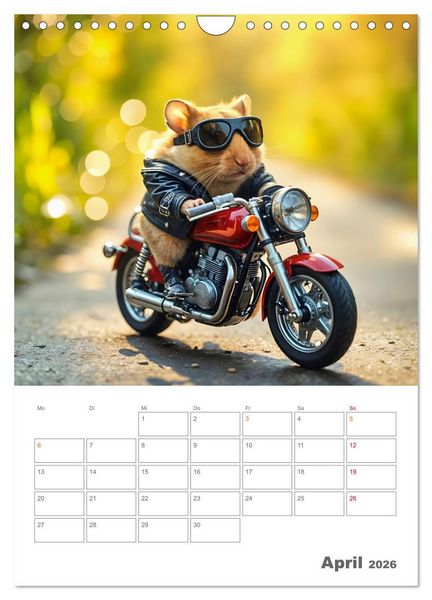 Produktbild: Adventure Hamster - Sportliche KI Hamster pr&auml;sentieren den Abenteuer-Sport (Wandkalender 2026 DIN A4 hoch), CALVENDO Monatskalender