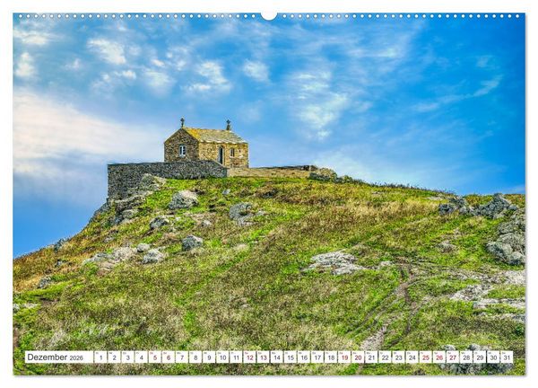 Produktbild: Cornwall - Malerische Landschaften mit grandiosen K&uuml;sten (Wandkalender 2026 DIN A2 quer), CALVENDO Monatskalender