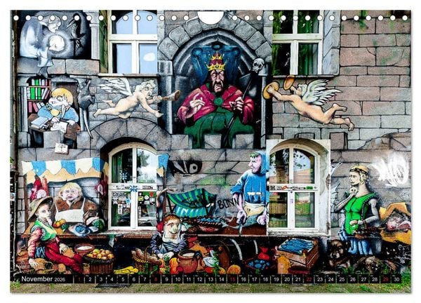 Produktbild: Street art D&uuml;sseldorf Michael Jaster (Wandkalender 2026 DIN A4 quer), CALVENDO Monatskalender