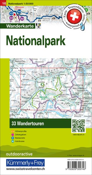 Produktbild: K&uuml;mmerly+Frey Wandertourenkarte 16 Nationalpark 1:50.000
