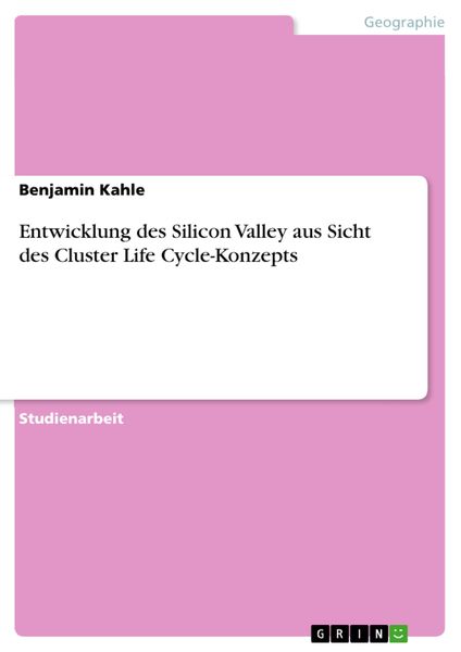 Produktbild: Entwicklung des Silicon Valley aus Sicht des Cluster Life Cycle-Konzepts