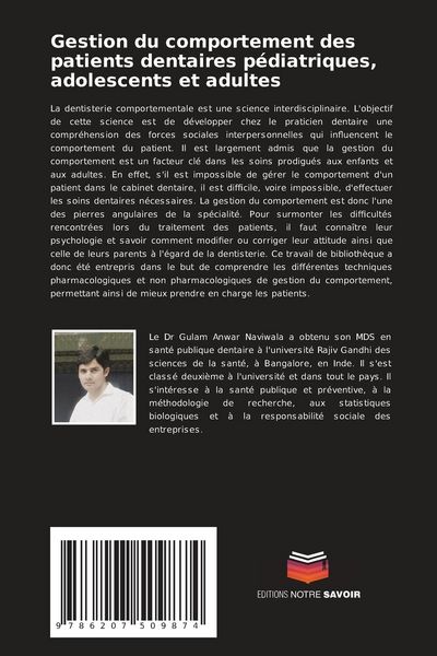 Produktbild: Gestion du comportement des patients dentaires p&eacute;diatriques, adolescents et adultes