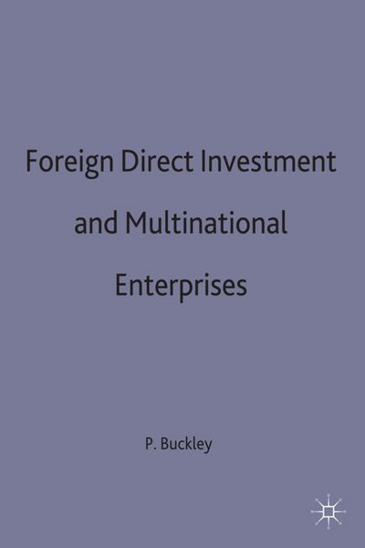Produktbild: Foreign Direct Investment and Multinational Enterprises