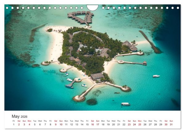 Produktbild: Maldives from above (Wall Calendar 2026 DIN A4 landscape), CALVENDO 12 Month Wall Calendar