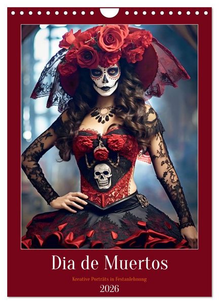 Produktbild: Dia de Muertos Kreative Portr&auml;ts in Festanlehnung (Wandkalender 2026 DIN A4 hoch), CALVENDO Monatskalender