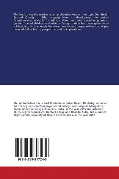 Produktbild: Oral health related quality of life: A comprehensive view