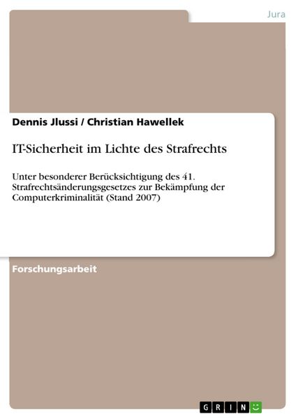 Produktbild: IT-Sicherheit im Lichte des Strafrechts