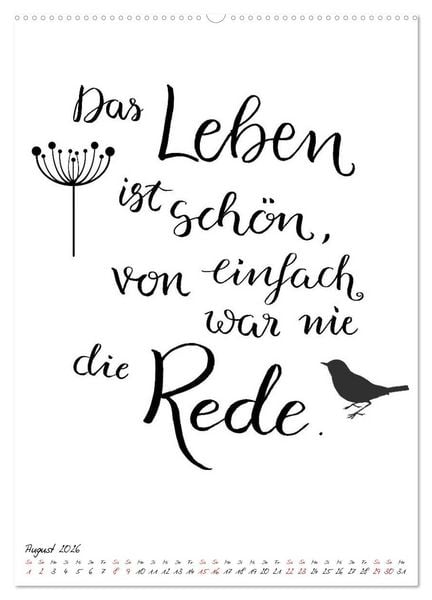 Produktbild: Spruch-Reich-handgeschriebene Spr&uuml;che von frech bis weise (hochwertiger Premium Wandkalender 2026 DIN A2 hoch), Kunstdruck in Hochglanz