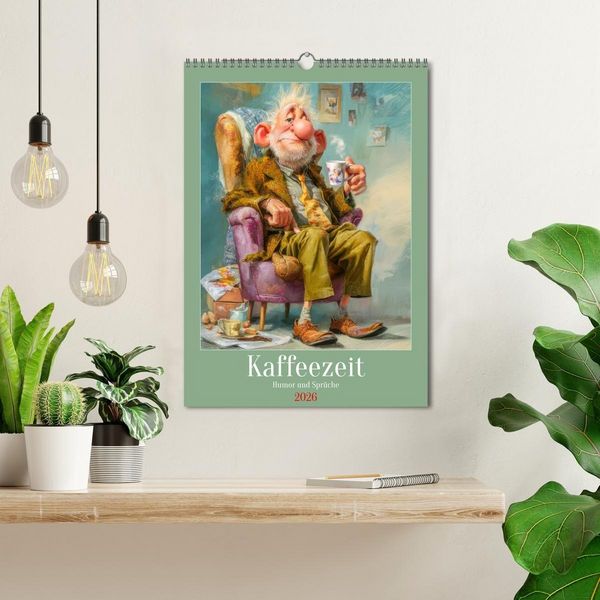 Produktbild: Kaffeezeit - Humor und Spr&uuml;che (Wandkalender 2026 DIN A3 hoch), CALVENDO Monatskalender