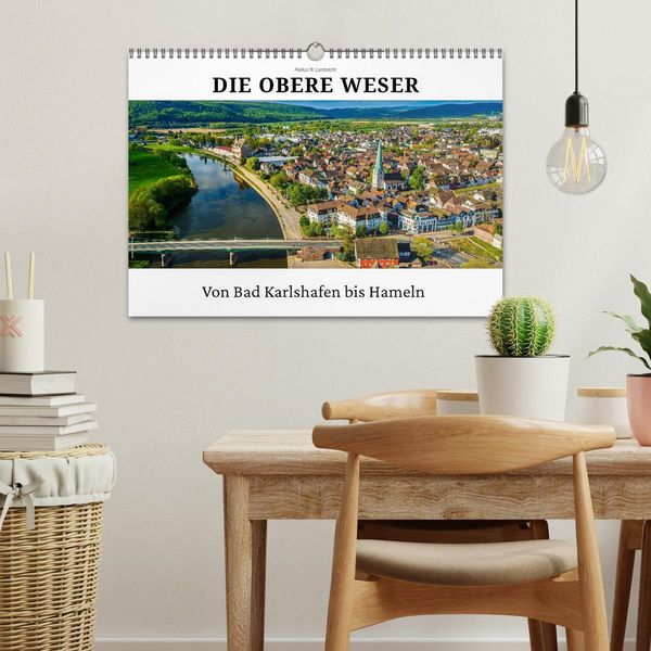 Produktbild: Die Obere Weser - von Bad Karlshafen bis Hameln (Wandkalender 2026 DIN A3 quer), CALVENDO Monatskalender