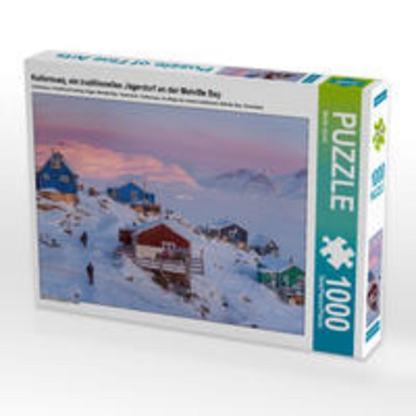 CALVENDO Puzzle Kullorsuaq, ein traditionelles Jägerdorf an der Melville Bay | 1000 Teile Lege-Größe 64x48cm Foto-Puzzle für glückliche Stunden