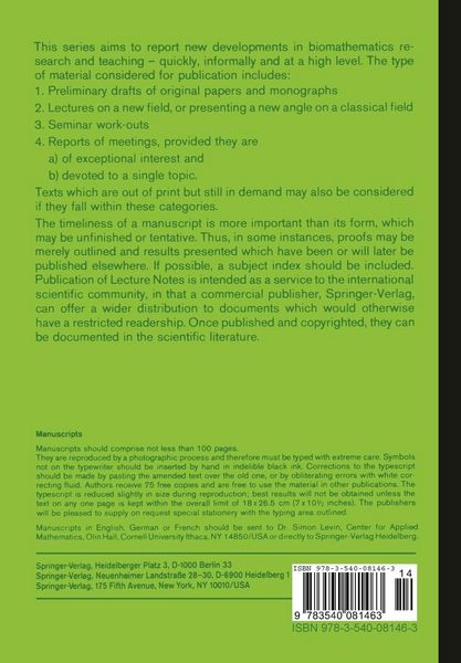 Produktbild: Diffusion Processes and Related Topics in Biology