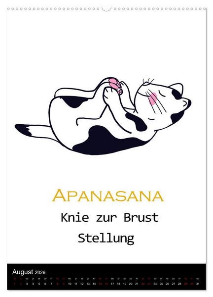Produktbild: Yogakatzen - ganz entspannt im Hier und Jetzt (Wandkalender 2026 DIN A2 hoch), CALVENDO Monatskalender