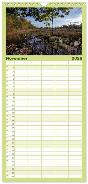 Produktbild: Familienplaner 2026 - Hohes Moor Oldendorf mit 5 Spalten (Wandkalender, 21 x 45 cm) CALVENDO
