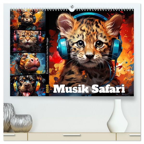 Produktbild: Musik Safari (hochwertiger Premium Wandkalender 2026 DIN A2 quer), Kunstdruck in Hochglanz
