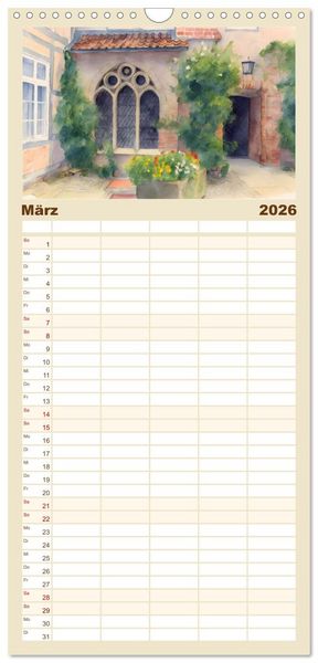 Produktbild: Familienplaner 2026 - Zauberhaftes L&uuml;neburg mit 5 Spalten (Wandkalender, 21 x 45 cm) CALVENDO