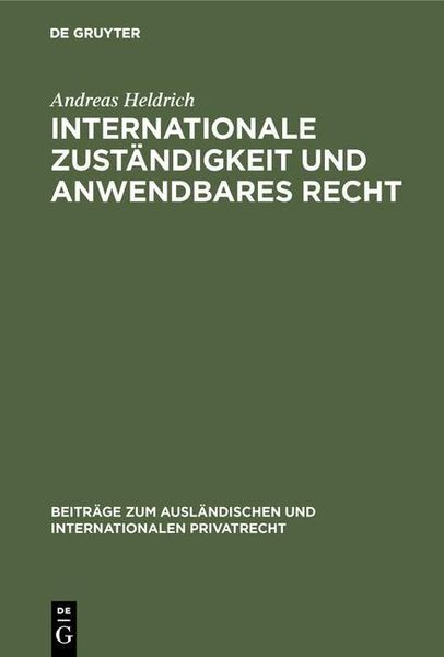 Produktbild: Internationale Zust&auml;ndigkeit und anwendbares Recht