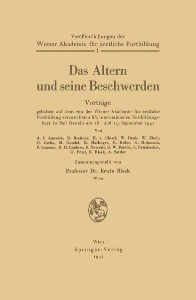 Produktbild: Das Altern und seine Beschwerden