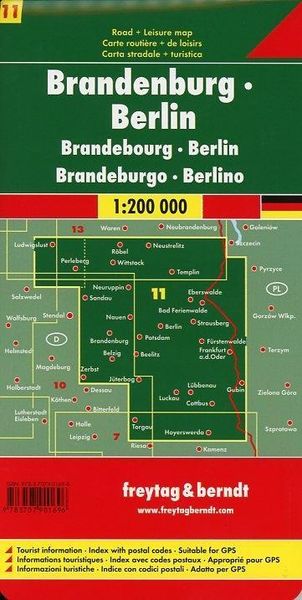 Produktbild: Deutschland 11 Brandenburg, Berlin 1 : 200 000