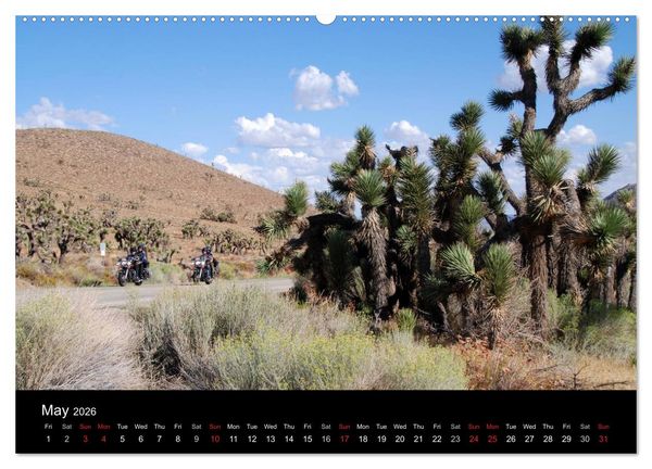 Produktbild: Riding the Wild West - America's Backroads by Motorcycle (High Quality Premium Wall Calendar 2026 DIN A2 landscape),CALVENDO 12 Month Wall Calendar