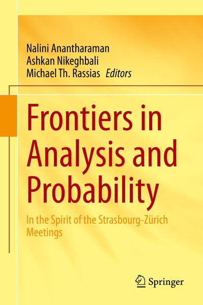 Produktbild: Frontiers in Analysis and Probability