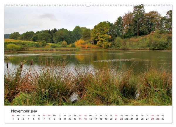 Produktbild: Sehenswertes in der Eifel - Die sch&ouml;nsten Maare (hochwertiger Premium Wandkalender 2026 DIN A2 quer), Kunstdruck in Hochglanz