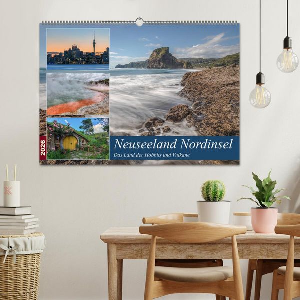 Produktbild: Neuseeland Nordinsel - Das Land der Hobbits und Vulkane (Wandkalender 2026 DIN A2 quer), CALVENDO Monatskalender