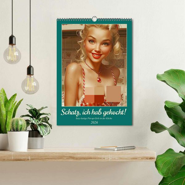 Produktbild: Schatz, ich hab gekocht! Sexy-lustige Pin-up-Girls in der K&uuml;che (Wandkalender 2026 DIN A3 hoch), CALVENDO Monatskalender