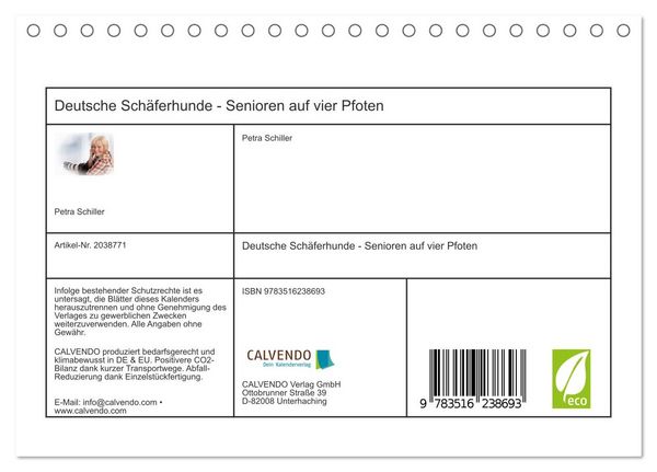Produktbild: Deutsche Sch&auml;ferhunde - Senioren auf vier Pfoten (Tischkalender 2026 DIN A5 quer), CALVENDO Monatskalender