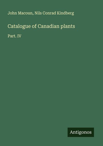 Produktbild: Catalogue of Canadian plants